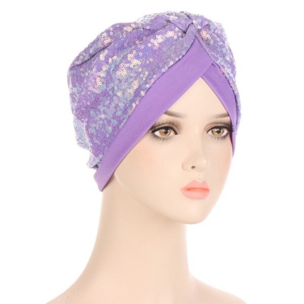Turban à Sequins avec Nœud - 9