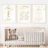 Tableau Personnalisé Ayat Kursi et Lune Étoilée pour Chambre de Fille - 12