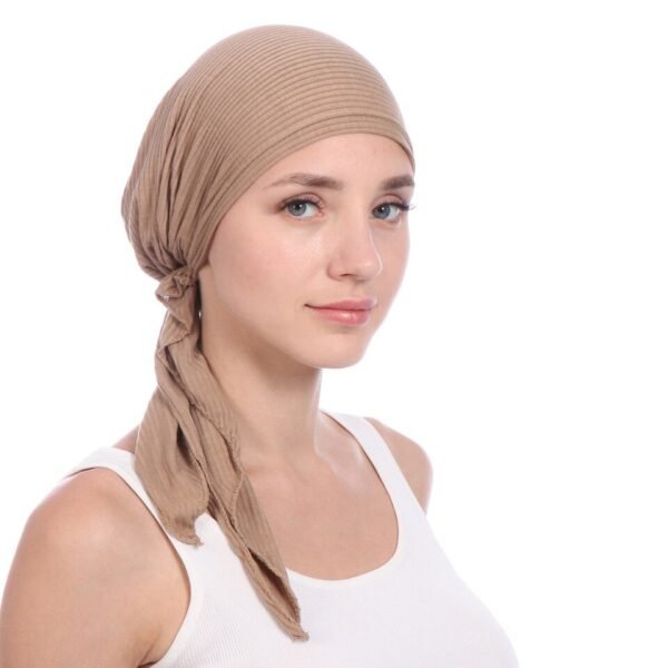 Bonnet Sous-Hijab en Coton Uni - 7