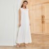 Abaya en Mousseline Blanche - 2