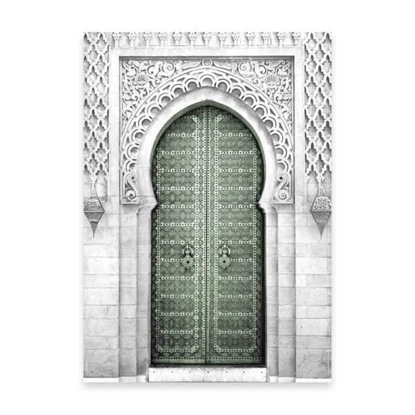 Toile Porte Grise Verte Sabr Shukr Kalimah - 6