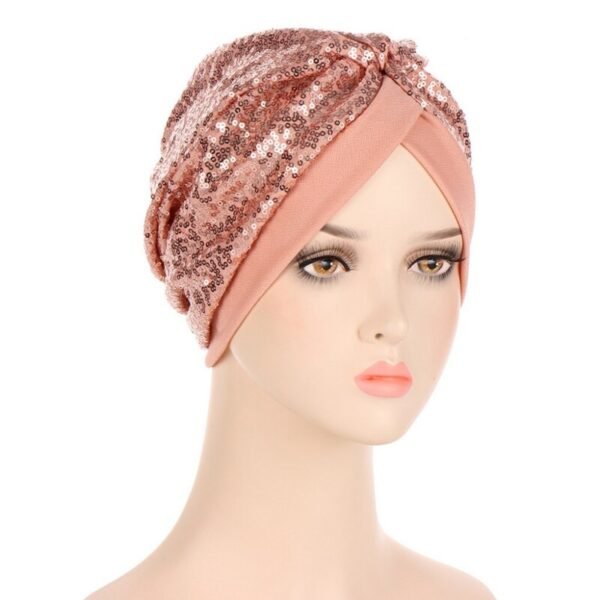 Turban à Sequins avec Nœud - 6