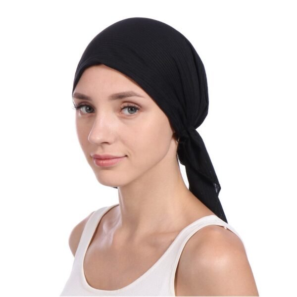 Bonnet Sous-Hijab en Coton Uni - 9