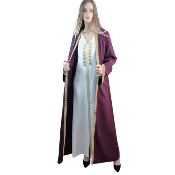 Abaya en Dentelle et Broderie - 5