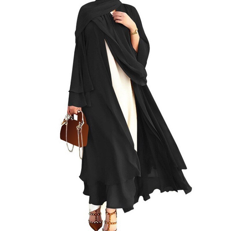 Caftan Dubaï en Chiffon Ouvert - 1