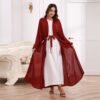 Kaftan Rouge Ouvert - 2