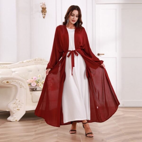 Kaftan Rouge Ouvert - 2
