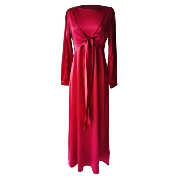 Abaya Satinée avec Ceinture - 9