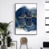 Tableau Quls Allah en Bleu et Doré - 1