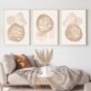 Toile Géométrique Beige Allah et Muhammad - 8