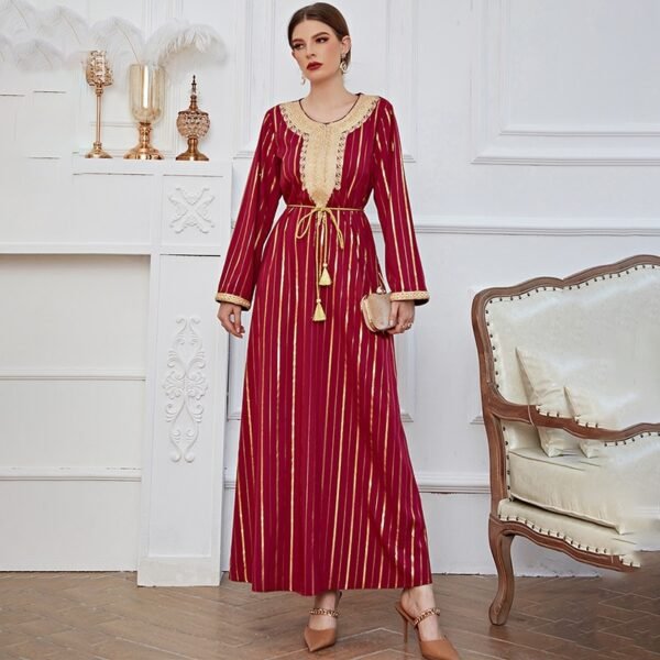 Kaftan à Broderie Ethnique - 5
