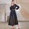 Abaya Maxi Élégante à Broderie - 3