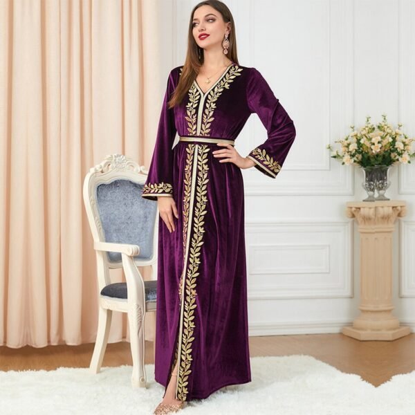 Kaftan Velours Élégant - 5
