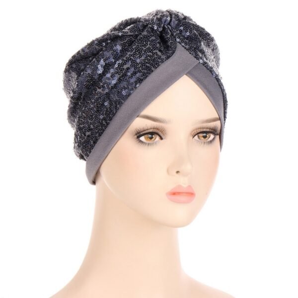 Turban à Sequins avec Nœud - 11