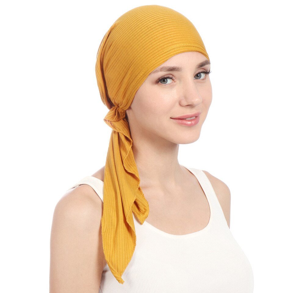 Bonnet de Hijab en Coton Côtelé - 10