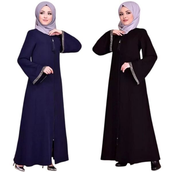 Robe Kaftan à Fermeture Éclair - 4