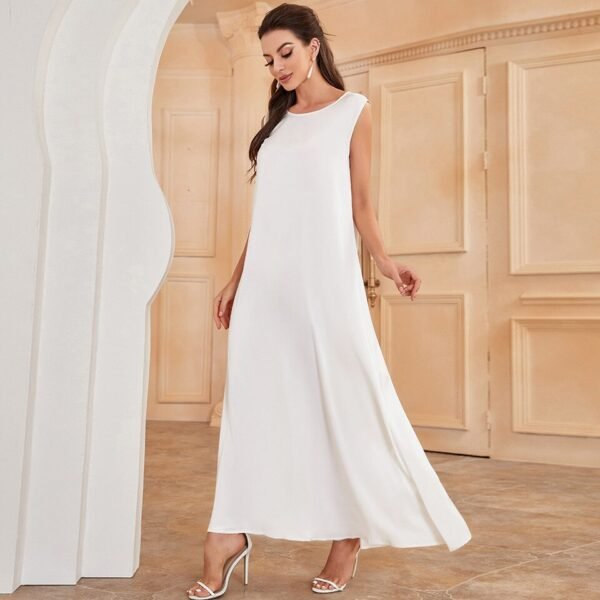 Abaya en Mousseline Blanche - 1
