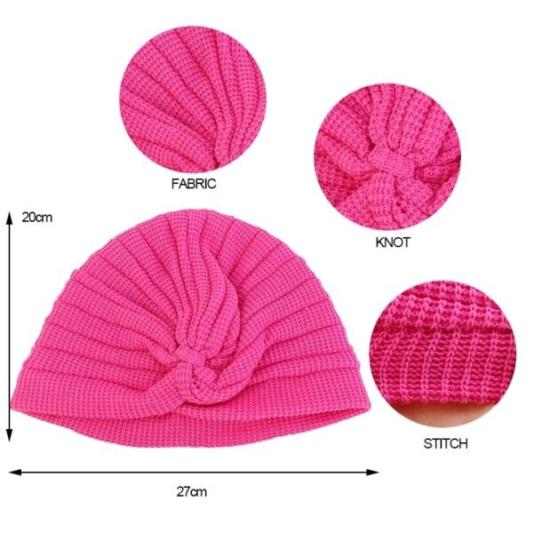 Turban Tricoté Uni pour Femme - 7