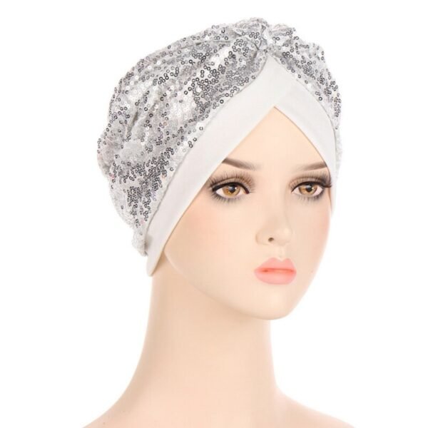 Turban à Sequins avec Nœud - 10