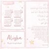 Tableau Personnalisé Ayat Kursi et Lune Étoilée pour Chambre de Fille - 13