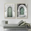 Toile Porte Grise Verte Sabr Shukr Kalimah - 5