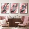 Toile Abstraite Or Rose Encre Liquide Coran - 8