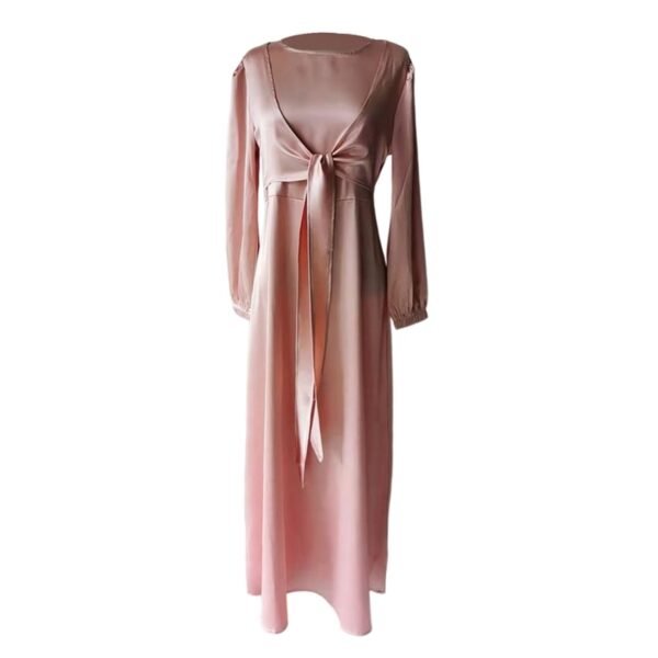 Abaya Satinée avec Ceinture - 6