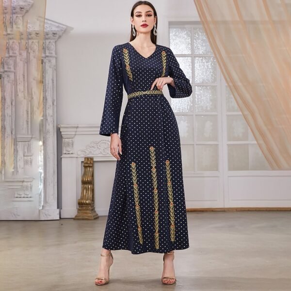 Abaya Maxi Élégante à Broderie - 2