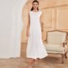 Abaya en Mousseline Blanche - 5