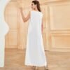 Abaya en Mousseline Blanche - 4