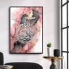 Toile Abstraite Or Rose Encre Liquide Coran - 7