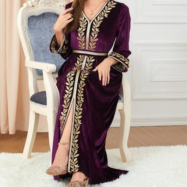 Kaftan Velours Élégant - 4