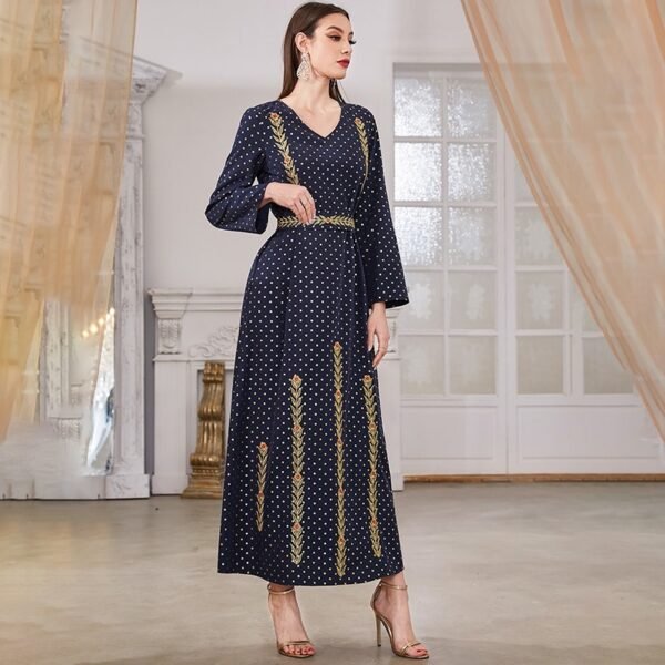 Abaya Maxi Élégante à Broderie - 1