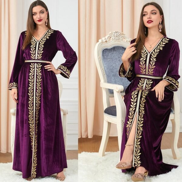Kaftan Velours Élégant - 3
