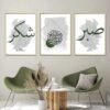 Toile Porte Grise Verte Sabr Shukr Kalimah - 11
