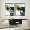 Tableau Abstrait Allah en Vert - 8