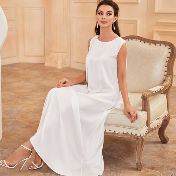 Abaya en Mousseline Blanche - 3