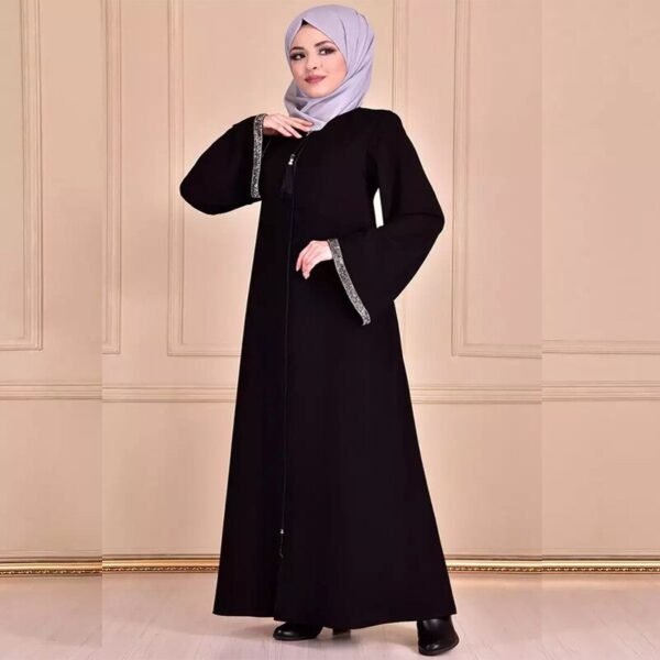 Robe Kaftan à Fermeture Éclair - 7