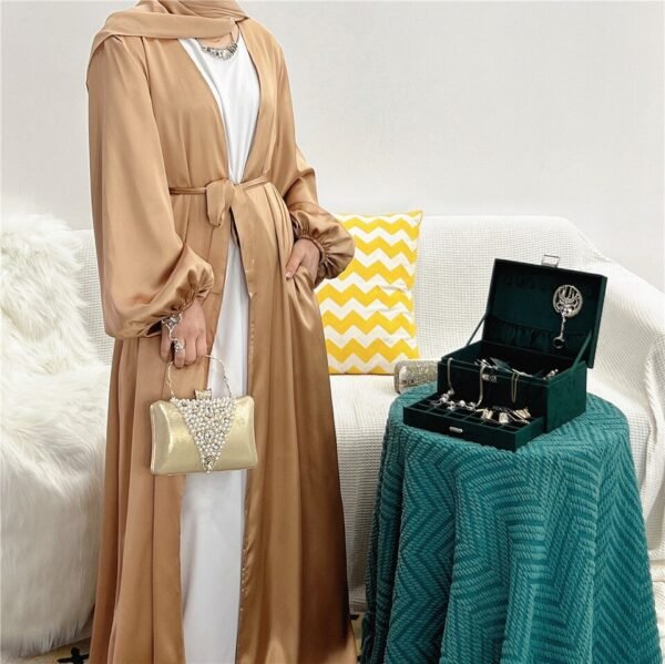 Abaya Kimono d'Été à Manches Bouffantes - 5