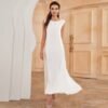 Abaya en Mousseline Blanche