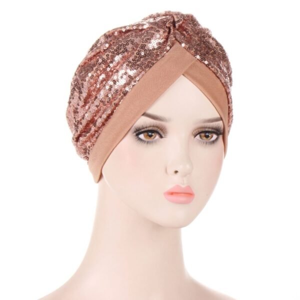 Turban à Sequins avec Nœud - 7