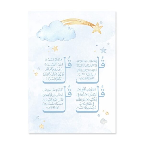 Toile Personnalisée Pépinière Ayat Kursi Lune Étoiles - 7