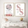 Affiche Florale Personnalisée avec Nom et Date