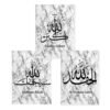Toile Calligraphie sur Texture Marbre - 5