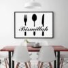 Toile Bismillah Noir et Blanc pour Cuisine - 3