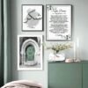 Tableau de Porte avec Feuilles et Sabr Bismillah - 3