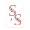 Affiche Florale Personnalisée avec Nom et Date - 9