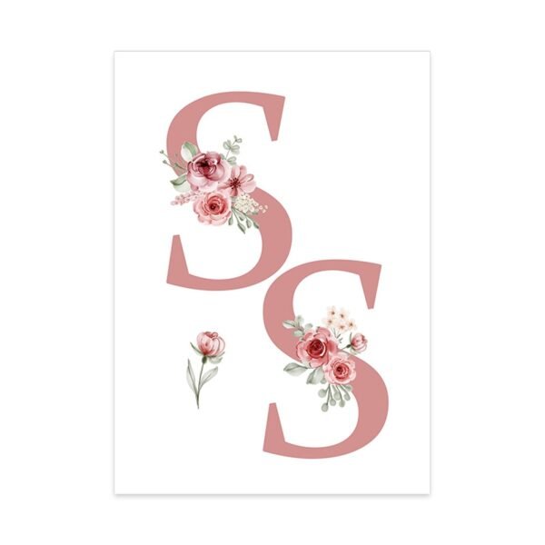 Affiche Florale Personnalisée avec Nom et Date - 9