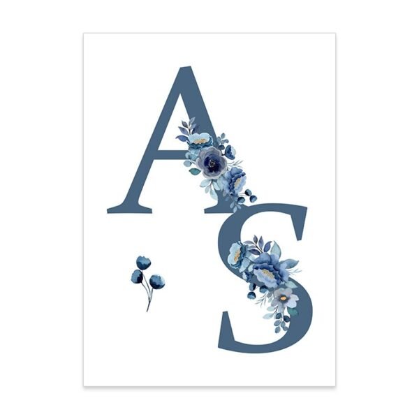 Affiche Florale Personnalisée avec Nom et Date - 5