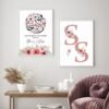 Affiche Florale Personnalisée avec Nom et Date - 7